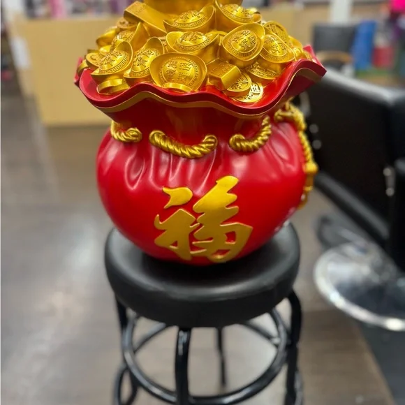 Red and Gold Decorative Money Bag